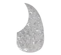 FLEOR Acoustic Guitar Pickguard Comma Shape Self-adhesive Celluloid Material Scratch Plate，White Pearl