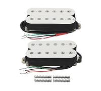 FLEOR Alnico 2 Humbucker Pickup HBA2 Electric Guitar Humbucker Neck and Bridge Pickup Set, White