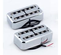 FLEOR Alnico 2 Mini Humbucker Pickup Fit for Filtertron Style Neck+Bridge Pickup Set-Chrome