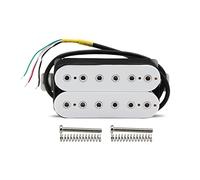 FLEOR Alnico 5 Bridge Pickup Double Coil Humbucker Pickups High Output 15-16K, White