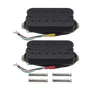FLEOR Alnico 5 Electric Guitar Neck & Bridge Pickup Set Double Coil Humbucker Pickups-Black