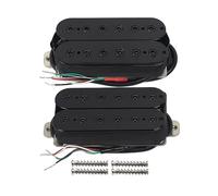 FLEOR Alnico 5 Electric Guitar Neck & Bridge Pickup Set Double Coil Humbucker Pickups-Black