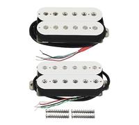 FLEOR Alnico 5 Guitar Pickup White Neck and Bridge Humbucker Pickups Set