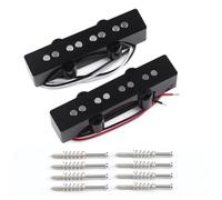 FLEOR Alnico 5 Open Stye J Bass Pickup Neck + Bridge Pickup Set Fit 4 String Electric Bass Guitar Part