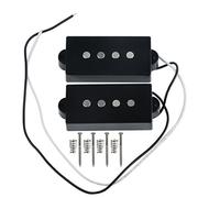 FLEOR Alnico 5 Open Style Pickup 4 String Precision Bass PB Pickups for Fender Precision Bass Replacement, Black