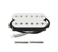 FLEOR Alnico 5 Overwound Open Style Humbucke Pickups Bridge Pickup for Electric Guitar, White