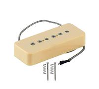 FLEOR Alnico 5 P90 Soap Bar Pickups Neck Pickup Single Coil Pickup for LP/SG Electric Guitar, Cream