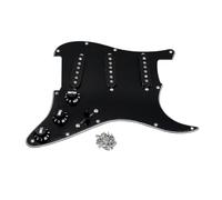 FLEOR Alnico 5 Prewired Pickguard 3 Single Coil Pickups Loaded Electric Guitar Pickguard-Black