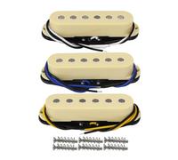 FLEOR Alnico 5 ST Pickup Single Coil Pickups Guitar Neck/Middle/Bridge Pickup Cream for ST SQ Electric Guitar