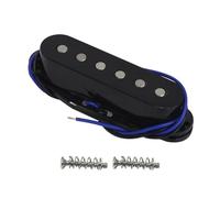 FLEOR Alnico 5 ST Style Single Coil Pickup Guitar Middle Pickup Flat Pole for ST SQ Electric Guitar, Black