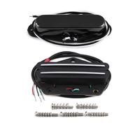FLEOR Alnico 5 Tele Pickups Set Neck Pickup and Hot Dual Rail Bridge Humbucker Pickup Set,Black