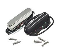 FLEOR Alnico 5 TL Pickup Hot Rail Humbucker Bridge Pickup 9~10K & Single Coil Neck Pickup Chrome 7~8K Fit TL Guitar Part