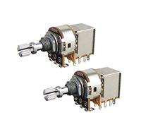 FLEOR B250K Push Pull Potentiometer Audio Cone Pots 15mm Short Split Shaft For Electric Guitar Control Switch Parts 2 Pack