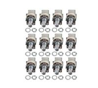 FLEOR B500K Push Pull Control Pot Linear Taper Potentiometers Short Split Knurled Shaft 15mm for Guitar Bass Volume or Tone Control, Pack of 12