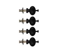 FLEOR Black Plastic Handle Ukulele Tuning Pegs Pin Machines Tuners(Pack of 4pcs)