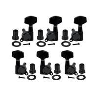 FLEOR Black Sealed Guitar Tuning Pegs 3L3R Machine Heads Tuning Machines Set