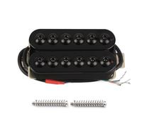 FLEOR Ceramic Magnet 12pcs adjustable Hex High-output Humbucker Neck Pickup 7-8K for Electric Guitar, Black