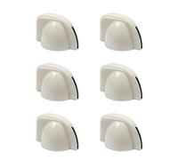 FLEOR Chicken Head Amplifier Knobs Plastic Cockscomb-shaped Control Knobs for Vintage/Modern Amplifiers and Guitars, Pack of 6, White