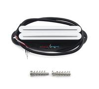 FLEOR Dual Hot Rail Humbucker Single Coil Size Guitar Humbucker Pickup (12-13K) White Fit Fender Strat Square Teleelectric Guitar