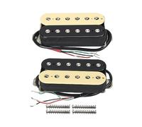 FLEOR Electric Guitar Humbucker Pickups Double Coil Guitar Bridge Pickup & Neck Pickups Set - (Black + Cream)