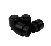FLEOR Guitar Pickup Selector Switch Caps Round Top Hat Knobs Cross + Hole for TL TE Style Guitar Parts, Pack of 4, Black