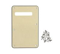 FLEOR Guitar ST Tremolo Backplate with Mounting Screws for USA/Mexican Made Standard ST Modern Style Guitar,3Ply Cream