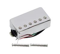 FLEOR Humbucker Pickup Ceramic Guitar Bridge Pickup Set Chrome Fit Les Paul Style Electric Guitar