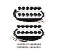 FLEOR Invader Style Guitar Humbucker Pickups High Output Ceramic Neck and Bridge Pickups Set,White