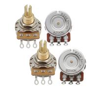 FLEOR Long Brass Shaft Control Pots A250K+B250K Potentiometers Set 24