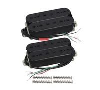 FLEOR Neck+Bridge Pickup Set Double Coil Humbucker Pickups for Electric Guitar Pickup Replacement-Black