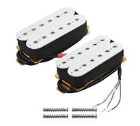 FLEOR Neck+Bridge Pickup Set Double Coil Humbucker Pickups for Electric Guitar Pickup Replacement-White