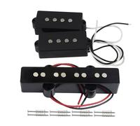 FLEOR Open Style PB Bass Pickups & JB Bridge Pickups PJ Set P-J Pickup Bundle for 4 Strings Bass or Similar Bass Guitar Parts Replacement
