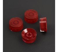 FLEOR Red Guitar Knob Top Hat Volume Tone Speed Control Knob Les Paul Style Electric Guitar Parts for Epiphone - 4pcs