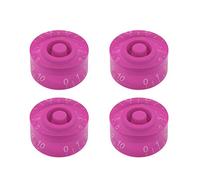 FLEOR Set of 4 Guitar Speed Knobs Barrel Hat White Letter for LP & SG, Purple