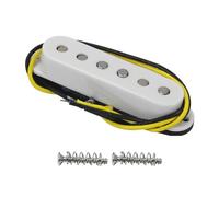 FLEOR Single Coil Pickup Alnico 5 ST Pickups Bridge Guitar Pickups Staggered for ST SQ Electric Guitar, White