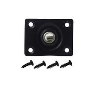 FLEOR Square Jack Plate Guitar Square Curved With Screws for Electric Guitar Bass Black
