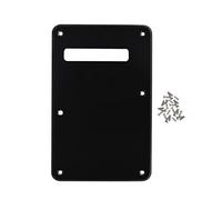 FLEOR Stripe Backplate Guitar Tremolo Cavity Cover with Mounting Screws for American Modern Standard ST Electric Guitar Parts,1Ply Black