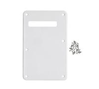 FLEOR Stripe Backplate Guitar Tremolo Cavity Cover with Mounting Screws for American Modern Standard ST Electric Guitar Parts,1Ply White
