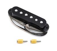 FLEOR Vintage Alnico 5 Handwound SSS Single Coil Bridge Pickup for ST Electric Guitar,Black