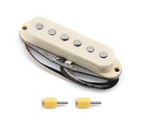 FLEOR Vintage Alnico 5 Handwound SSS Single Coil Bridge Pickup for ST Electric Guitar,Cream