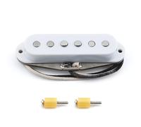 FLEOR Vintage Alnico 5 Handwound SSS Single Coil Bridge Pickup for ST Electric Guitar,White