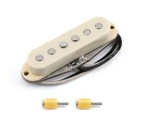 FLEOR Vintage Alnico 5 Handwound SSS Single Coil Middle Pickup for ST Electric Guitar,Cream