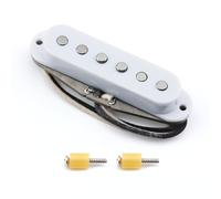 FLEOR Vintage Alnico 5 Handwound SSS Single Coil Middle Pickup for ST Electric Guitar,White