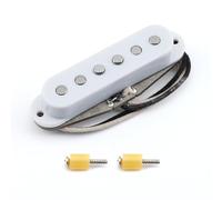 FLEOR Vintage Alnico 5 Handwound SSS Single Coil Neck Pickup for ST Electric Guitar,White