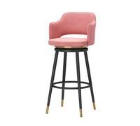 FLEPYHB 360° Swivel Barstools, Velvet Counter Height Bar Stools with Back and Footrest, Modern Bar Chairs for Home Kitchen Island Bistro, Easy to Assembly