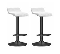 FLEPYHB Bar Stools Set of 2, 360° Swivel Kitchen Barstool with Back and Footrest, Modern Counter Height Adjustable Bar Chairs for Home, Dining Room, Cafe