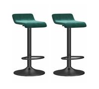 FLEPYHB Bar Stools Set of 2, 360° Swivel Kitchen Barstool with Back and Footrest, Modern Counter Height Adjustable Bar Chairs for Home, Dining Room, Cafe