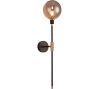 FLEPYHB Indoor Wall Lights LED, Wall Lighting Fixtures Industrial Long Arm Wall Light V-Intage Globe Glass Wall Sconce Wall Mounted Lighting Fixture Compatible with Bedroom