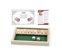 Flero Shut The Box - 2 Players - Dice Game - Tactics and Calculation Game - Board Game, Educational Toy, Educational Game for Children and Adults (1-9)