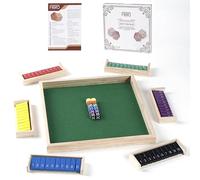 Flero Shut The Box - 6 Player - Seperate - Dice Game - Strategy and Math Game - Board Game, Educational Toy, Learning Game for Children and Adults (Color)